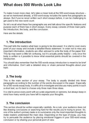 what does a 500 word essay look like? it’s often a blend of introduction, body paragraphs, and conclusion, much like the architecture of a building with a foundation, middle, and roof.